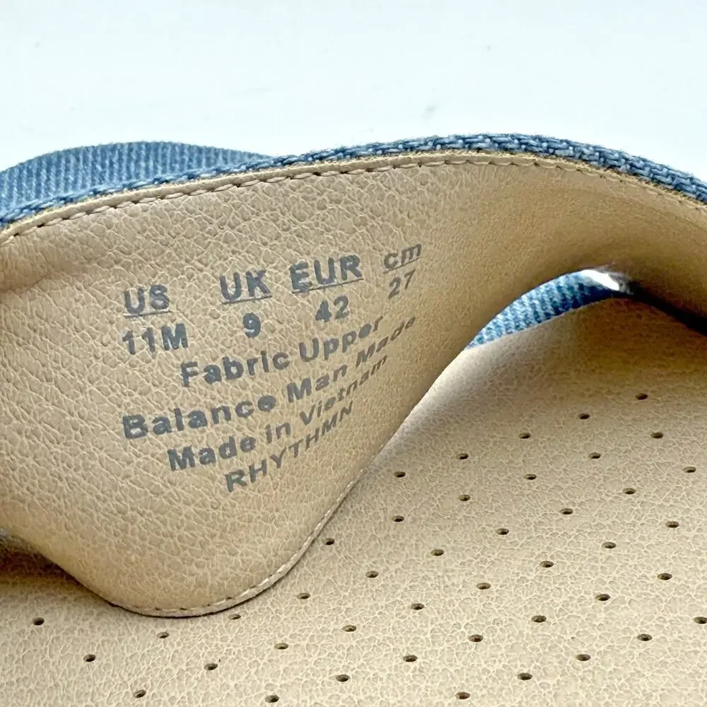 LifeStride Womens Rhythmn Sandal Heels US 11 M EU 42 Denim Blue NIB
